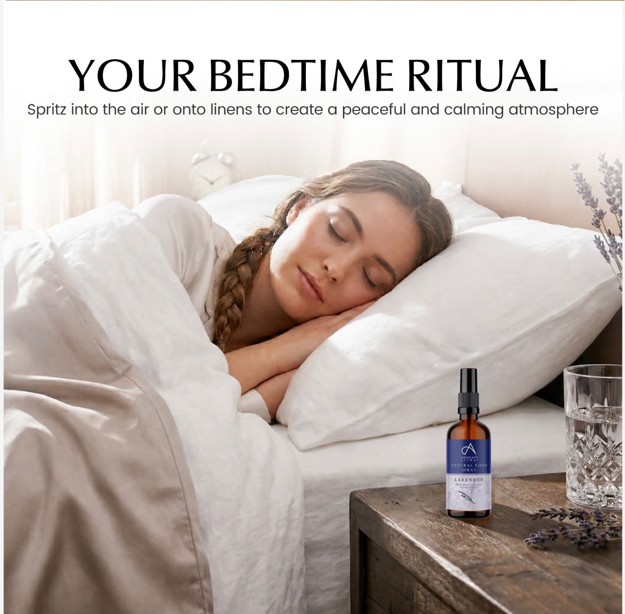 “Your Bedtime Ritual” nightstand scene