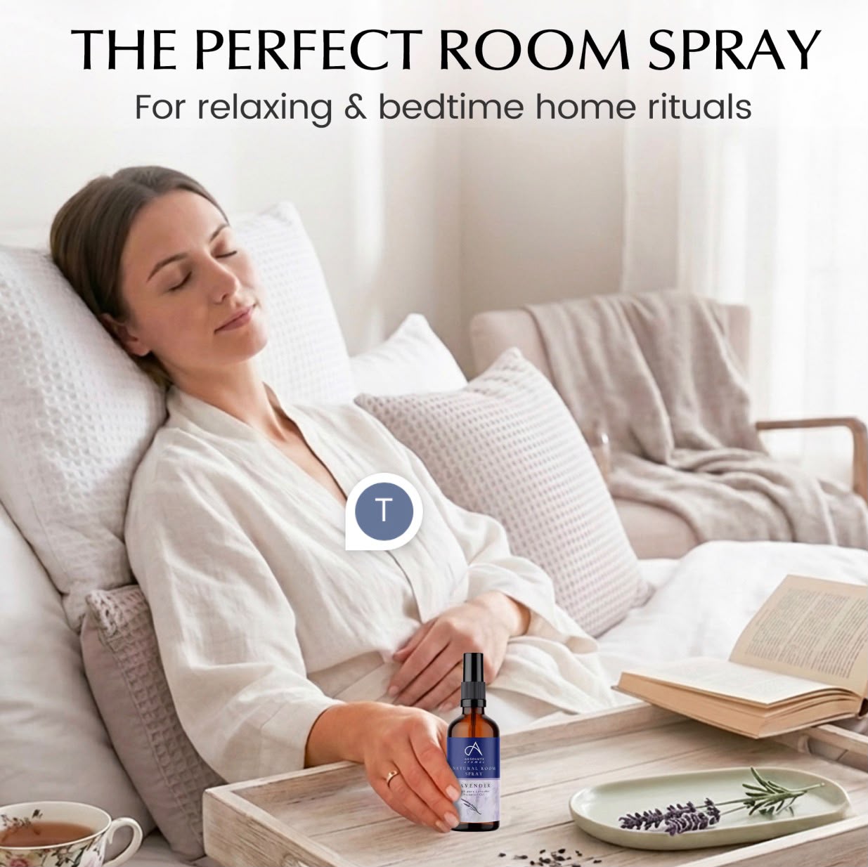 “The Perfect Room Spray” sofa scene